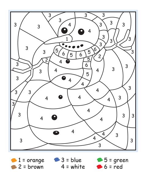 Kindergarten Color By Number Printable